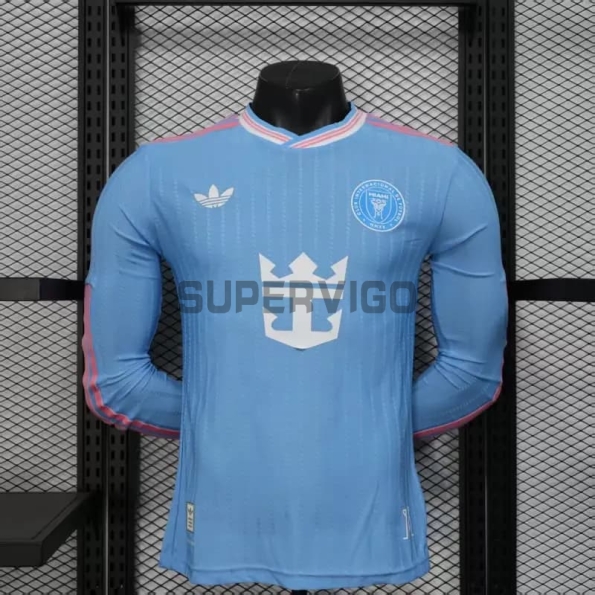 Camiseta Inter Miami Tercera Equipación 2025/2026 ML Azul Claro (EDICIÓN JUGADOR)