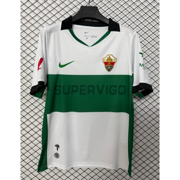 Camiseta Elche Primera Equipación 2026/2027 Blanco/Verde con Parche La Liga