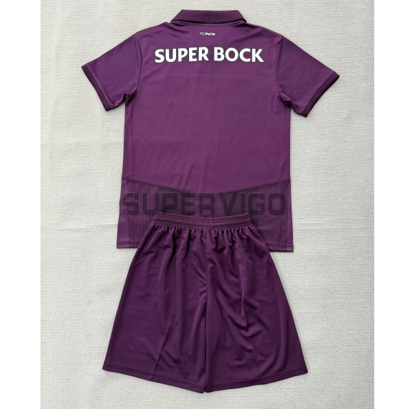 Camiseta Porto Segunda Equipación 2026/2027 Morado Oscuro Niño Kit