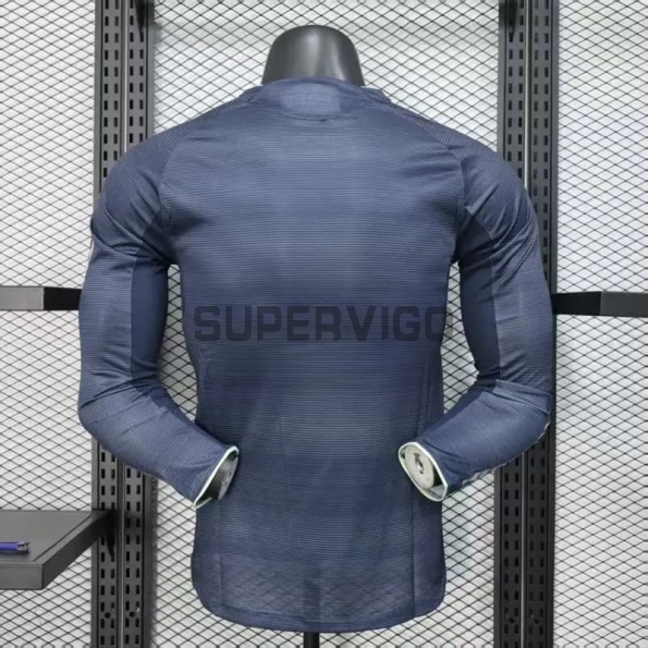 Camiseta Real Madrid Segunda Equipación 2025/2026 ML Azul Marino (EDICIÓN JUGADOR)