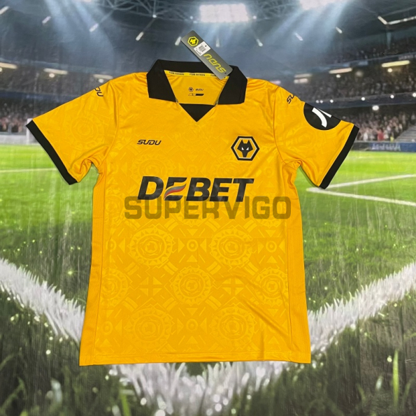 Camiseta Wolverhampton Wanderers Primera Equipación 2025/2026 Amarillo