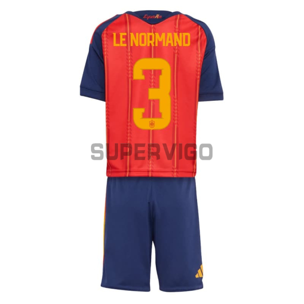 Camiseta Le Normand 3 España Primera Equipación 2026 Rojo/Azul Niño Kit