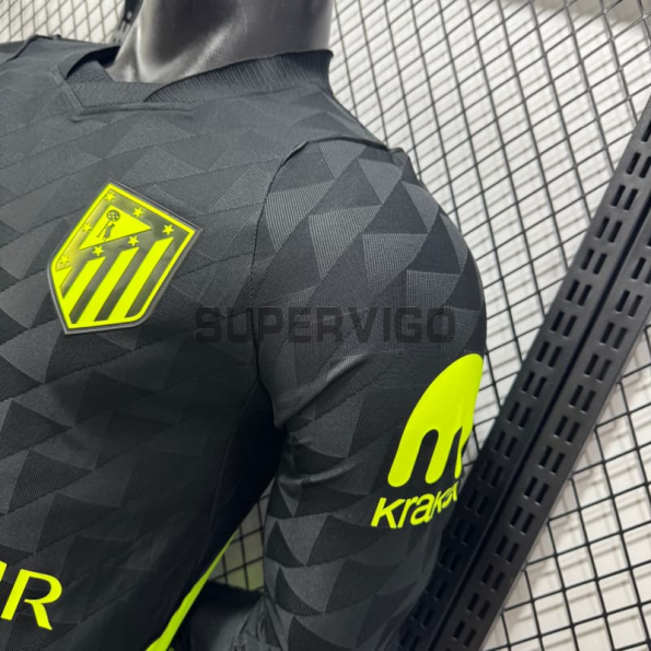 Camiseta Atlético de Madrid Segunda Equipación 2026/2027 ML Negro (EDICIÓN JUGADOR)