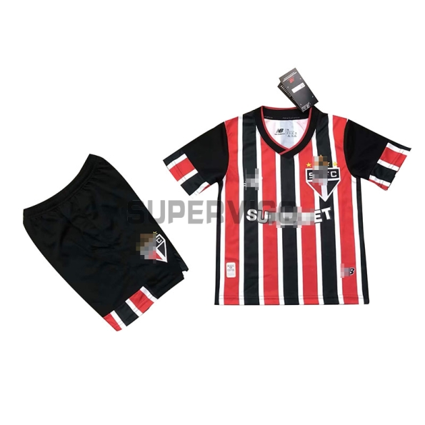 Camiseta São Paulo Segunda Equipación 2024/2025 Niño Kit