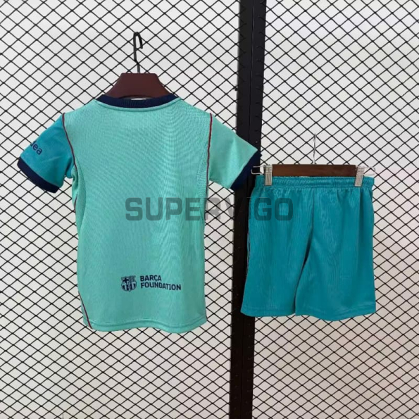 Camiseta Barcelona Tercera Equipación 2026/2027 Verde Niño Kit