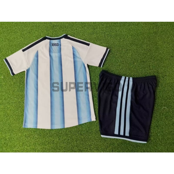 Camiseta Argentina Primera Equipación Mundial 2026 Azul/Blanco Niño Kit (EDICIÓN JUGADOR)