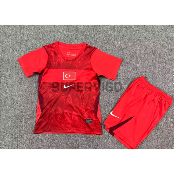 Camiseta Turquía Primera Equipación Mundial 2026 Rojo Niño Kit