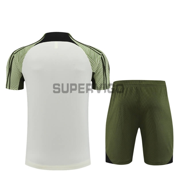Camiseta de Entrenamiento Barcelona 2023/2024 Niño Kit Beige/Verde