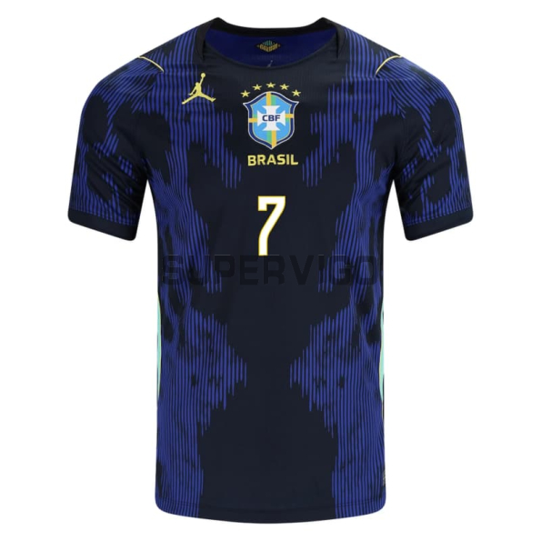 Camiseta VINI JR. 7 Brasil Segunda Equipación Mundial 2026 Azul