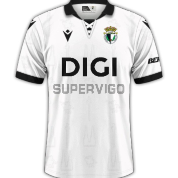 Camiseta Burgos CF Primera Equipación 2025/2026 Blanco/Negro