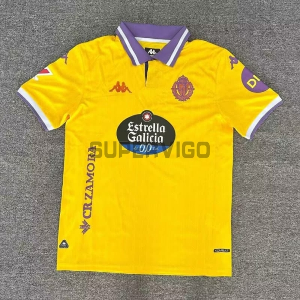 Camiseta Real Valladolid Tercera Equipación 2025/2026 Amarillo con Parche La Liga