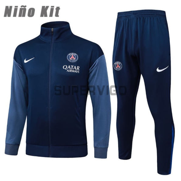 Chandal PSG 2025/2026 Niño Azul Marino/Gris