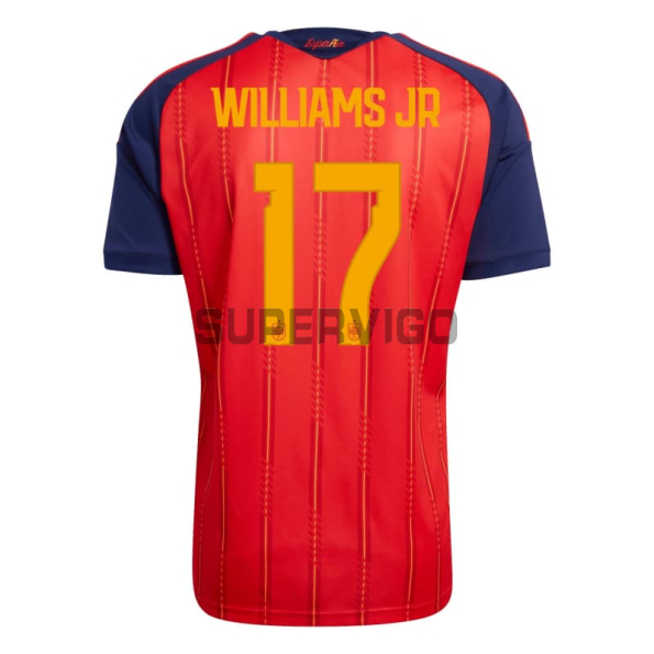 Camiseta Williams Jr 17 España Primera Equipación 2026 Rojo/Azul