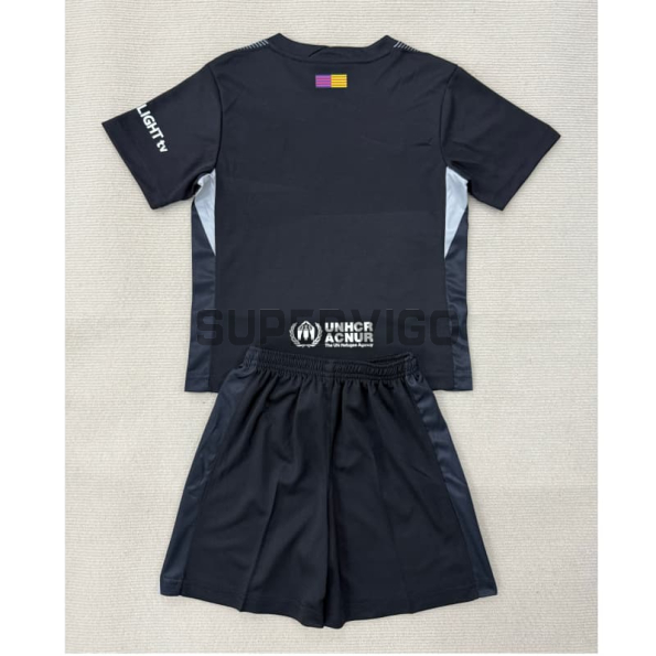 Camiseta de Portero Barcelona 2025/2026 Negro Niño Kit