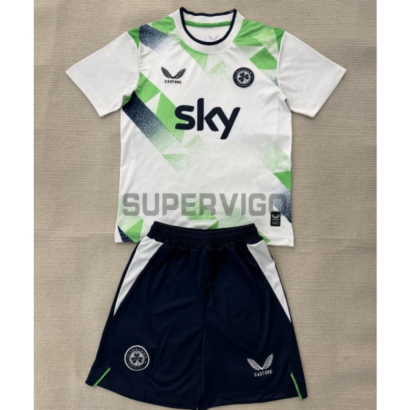 Camiseta Irland Segunda Equipación Mundial 2026 Blanco/Verde Claro Niño Kit