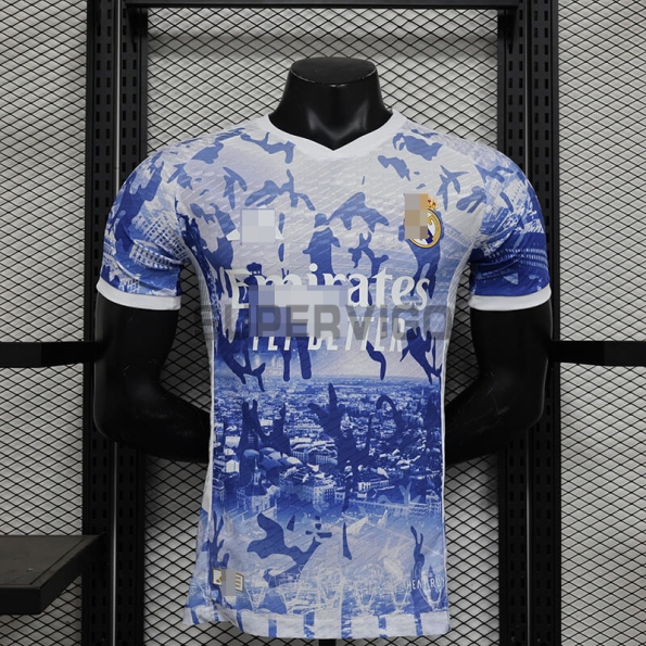 Camiseta Real Madrid 2024/2025 Blanco/Azul (EDICIÓN JUGADOR)