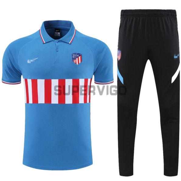 Polo Atlético de Madrid 2022/2023 Kit Azul/Rojo/Blanco