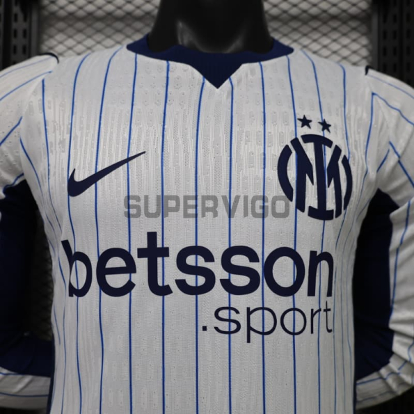 Camiseta Inter de Milan Segunda Equipación 2026/2027 ML Blanco (EDICIÓN JUGADOR)