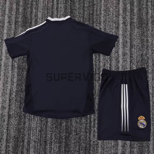 Camiseta Real Madrid Segunda Equipación Retro 2004/05 Negro Niño Kit