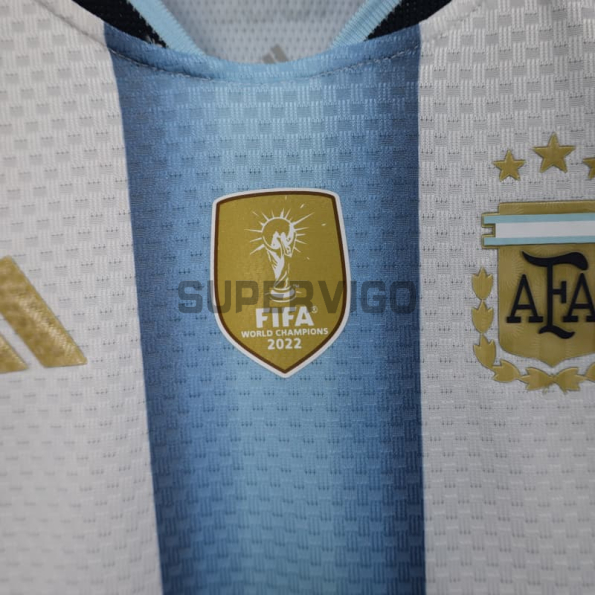 Camiseta Argentina Primera Equipación Mundial 2026 Azul/Blanco Mujer con FIFA2022 (EDICIÓN JUGADOR)
