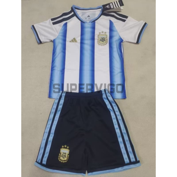 Camiseta Argentina Primera Equipación 2026 Azul/Blanco Niño Kit