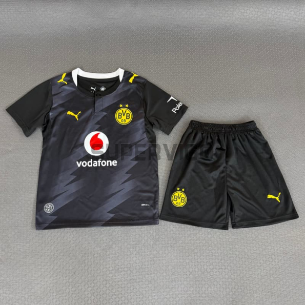 Camiseta Borussia Dortmund Segunda Equipación 2026/2027 Negro Niño Kit
