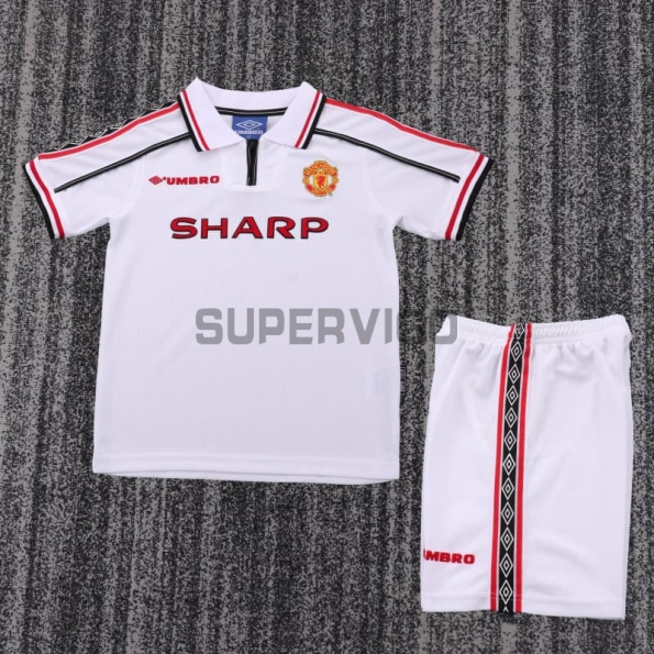 Camiseta Manchester United Edición Conmemorativa 1998/99 Blanco Niño Kit