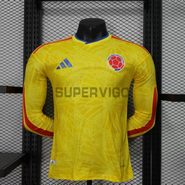 Camiseta Colombia 2026 ML Amarillo (EDICIÓN JUGADOR)