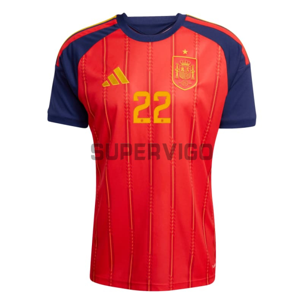 Camiseta Cubarsí 22 España 2026 Primera Equipación Mundial Rojo/Azul