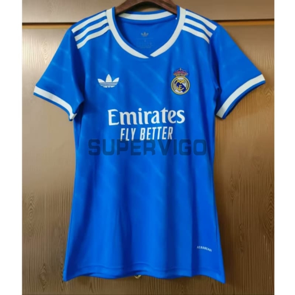 Camiseta Real Madrid Tercera Equipación 2025/2026 Azul Mujer