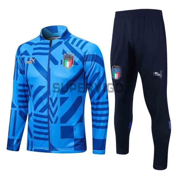 Chaqueta Italia 2022 Azul con Estampado