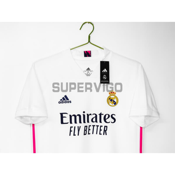 Camiseta Real Madrid Primera Equipación Retro 2020/21 Blanco (EDICIÓN JUGADOR)