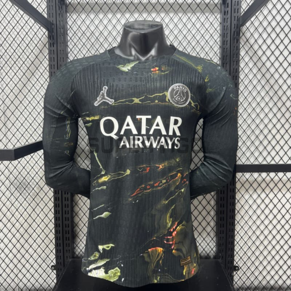 Camiseta PSG 2025/2026 Night Edition ML Negro (EDICIÓN JUGADOR)