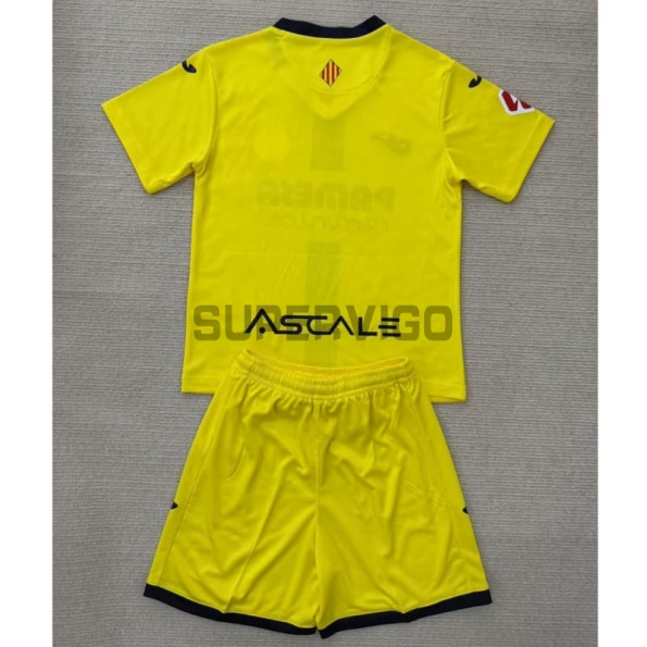 Camiseta Villarreal Primera Equipación 2025/2026 Amarillo Niño Kit con Parche La Liga