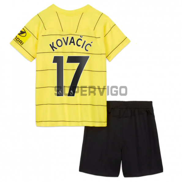 KOVAČIĆ 17 Chelsea Kid's Soccer Jersey Away Kit 2021/2022