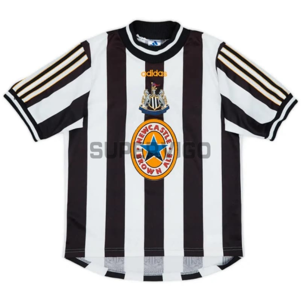 Camiseta Newcastle United Primera Equipación Retro 1997/99 Negro/Blanco