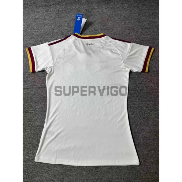 Camiseta España Segunda Equipación Mundial 2026 Blanco/Rojo Mujer
