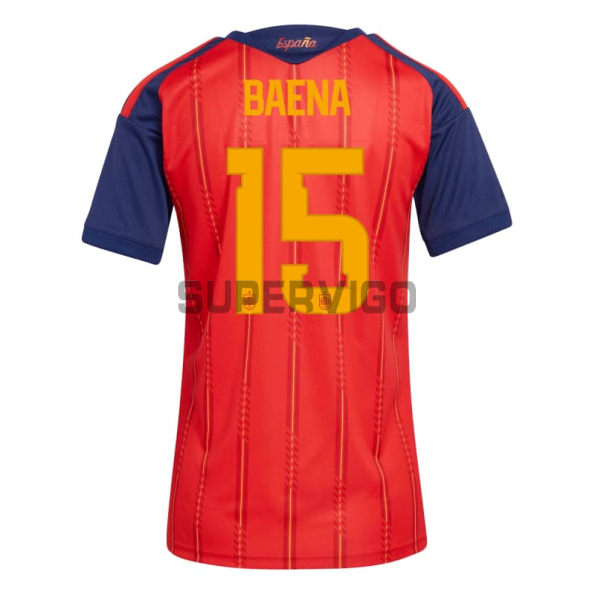 Camiseta Baena 15 España Primera Equipación 2026 Rojo/Azul Mujer