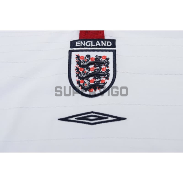 Camiseta Inglaterra Primera Equipación Retro 2004 Blanco Niño Kit