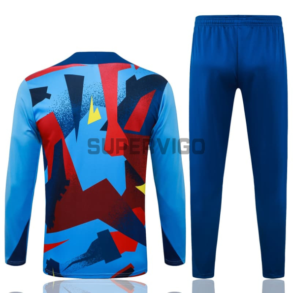 Sudadera De Entrenamiento Barcelona 2025/2026 Kit Azul/Amarillo/Rojo con Estampado