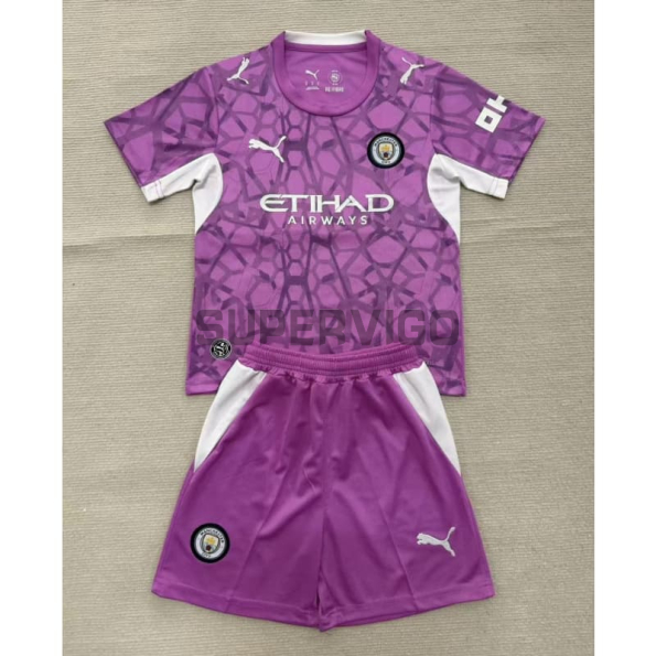 Camiseta de Portero Manchester City 2026/2027 Rosa Niño Kit