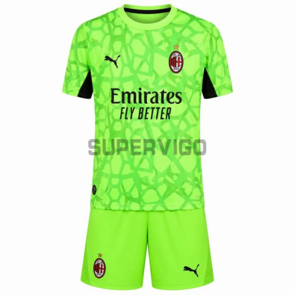 Camiseta de Portero AC Milan Tercera Equipación 2026/2027 Verde Niño Kit