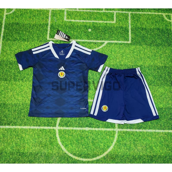Camiseta Escocia Primera Equipación Mundial 2026 Azul Niño Kit