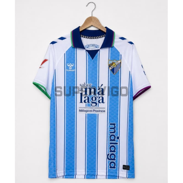 Camiseta Málaga CF Primera Equipación 2026/2027 Azul/Blanco con Parche La Liga