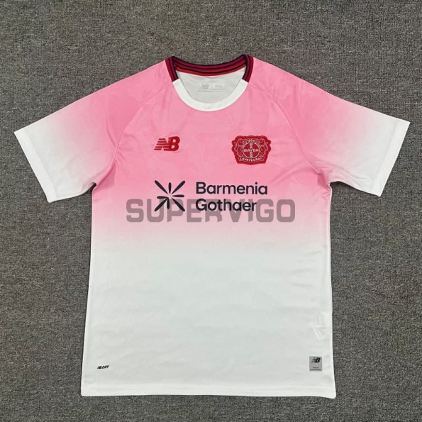 Camiseta Leverkusen Segunda Equipación 2025/2026 Rosa/Blanco