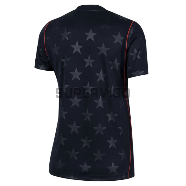 Camiseta EE.UU Segunda Equipación Mundial 2026 Negro Obsidiana Mujer