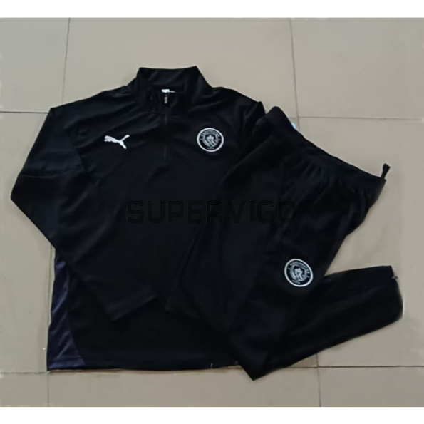 Sudadera De Entrenamiento Manchester City 2025/2026 Negro/Blanco