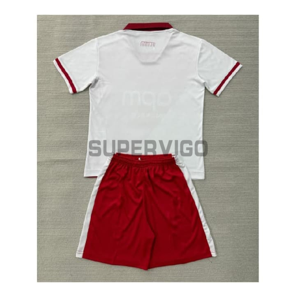 Camiseta Monaco Primera Equipación 2026/2027 Rojo/Blanco Niño Kit