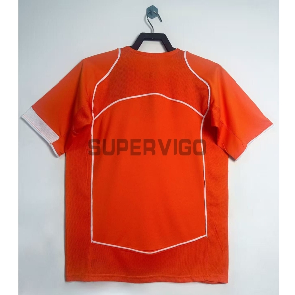 Camiseta Holanda Primera Equipación Retro 2004 Naranja