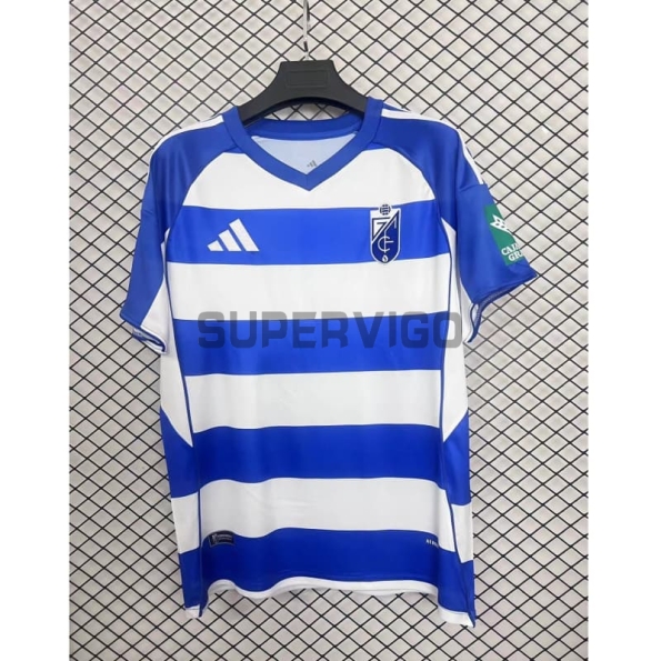 Camiseta Granada Segunda Equipación 2025/2026 Azul/Blanco con Parche La Liga
